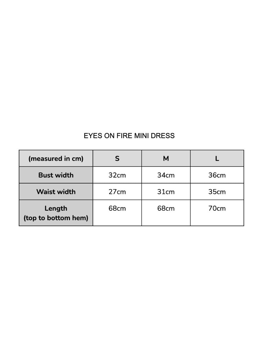 Eyes On Fire Mini Dress // Black