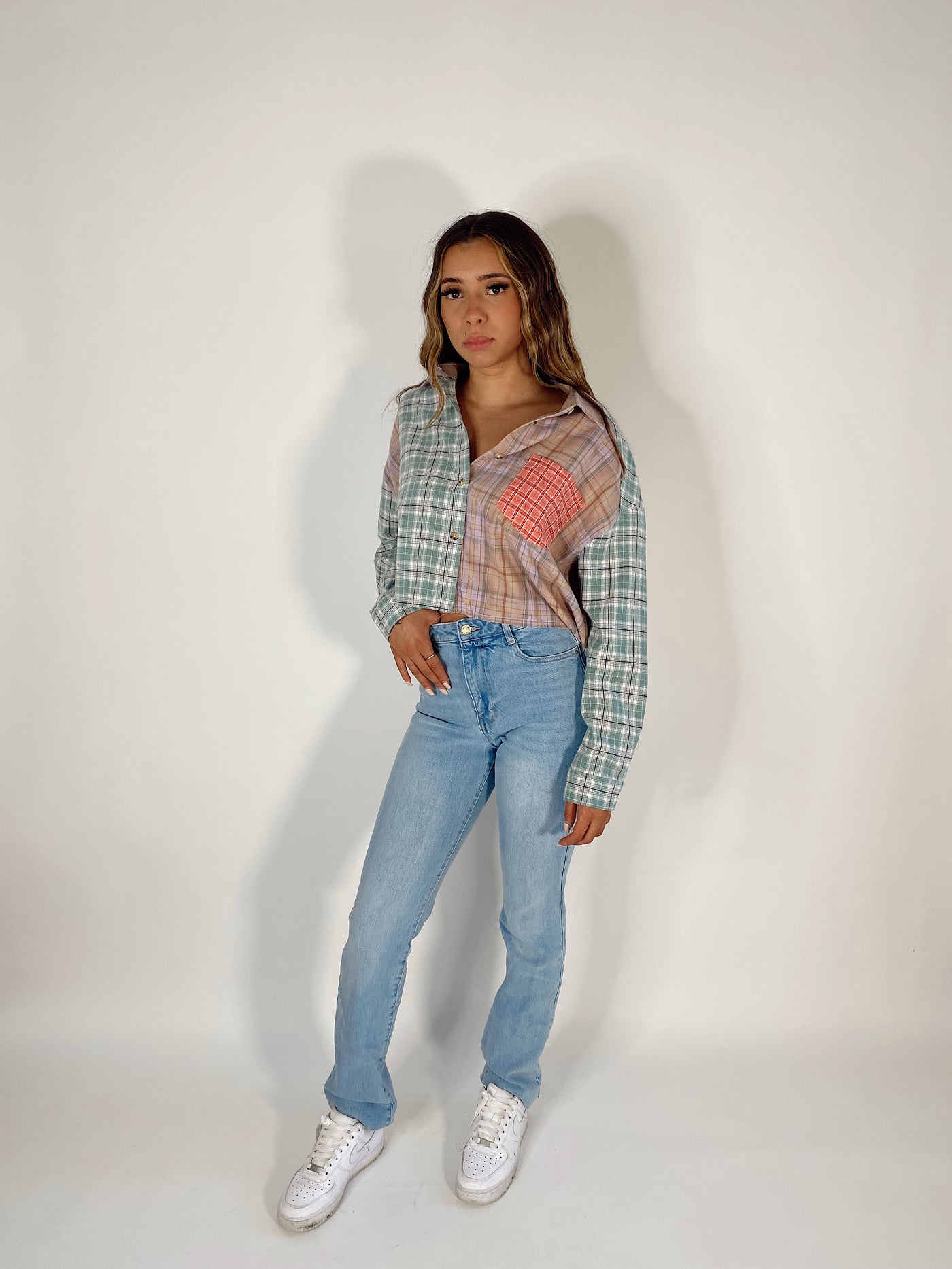 Tessa Cropped Flannel / Green