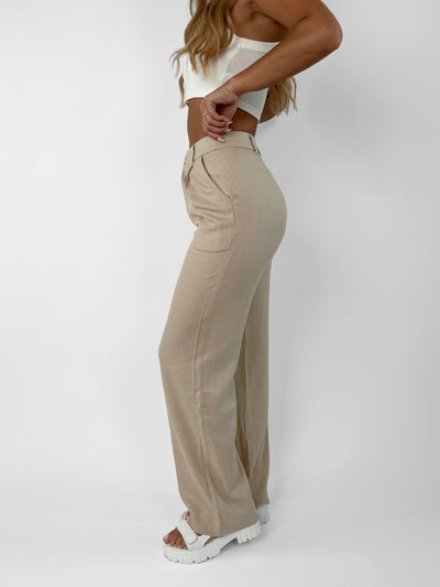Cape Linen Trousers // Beige